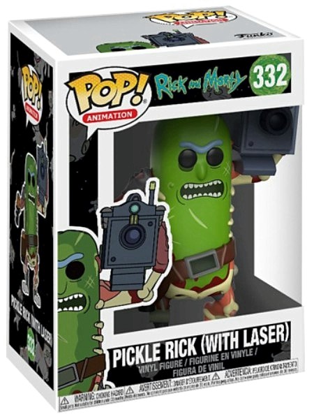 Funko POP #332 Rick and Morty Pickle Rick with Laser Figure